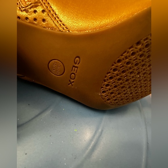 NEW GEOX RESPIRA GENUINE LEATHER OPEN TOE BOOTIE- IN CARMEL - SIZE 37 - Picture 4 of 9